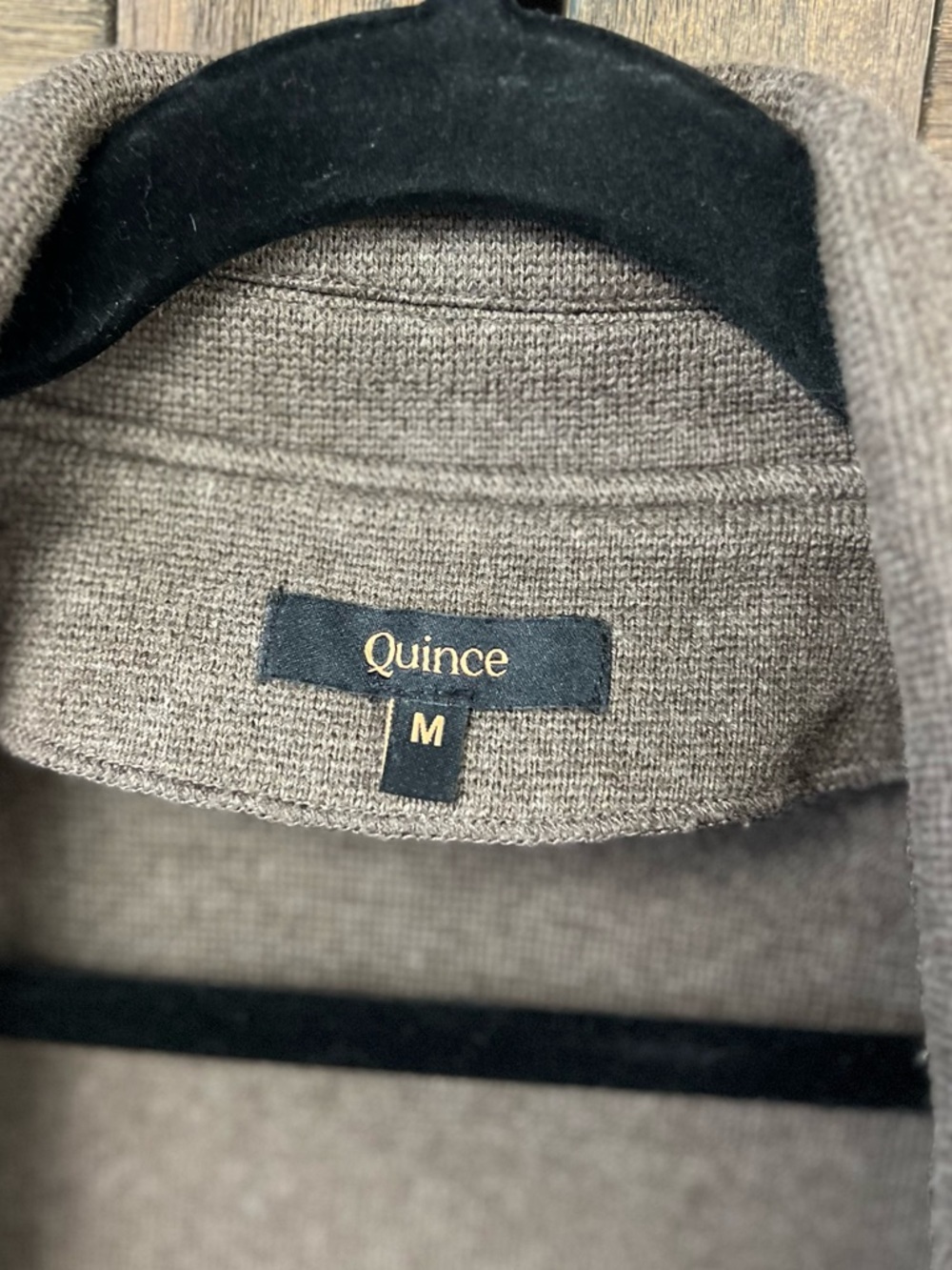 QUINCE 100% Organic Cotton Business Casual Knit Blazer Heather Brown Size M - Picture 8 of 9